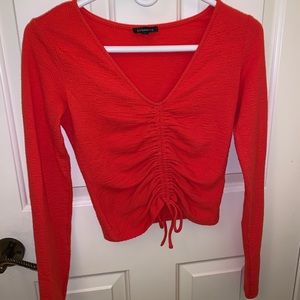 Dynamite Long Sleeve Ruched Top